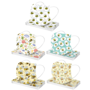 5pc Bee Floral Printed Disposable Mask